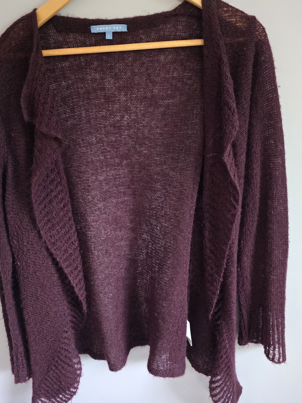 Smart Set Women's Plum Open Cardigan